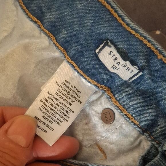 Crown & Ivy Striaght Blue Denim Jeans size 10 - Picture 4 of 7